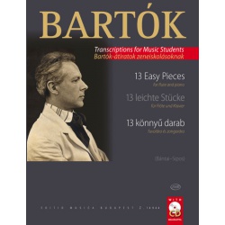 5225. B.Bartók : 13 Easy Pieces for flute and piano + CD (EMB)