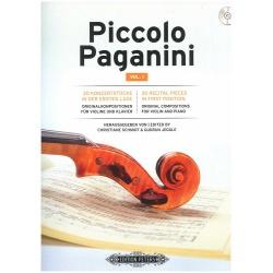 2461. G. Jeggle & Ch. Schmidt : Piccolo Paganini Vol. 1 + CD 30 Recital Pieces in First Position (Edition Peters)