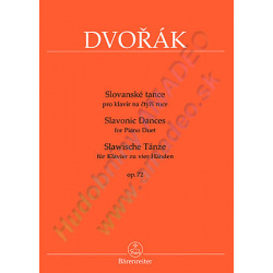 0199. A.Dvořák : Slavonic Dances for Piano Duet Op.72 (Bärenreiter)