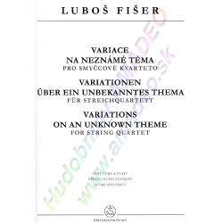 3457. L.Fišer : Variations on an Unknown Theme for String Quartet, Score & Parts (Bärenreiter)