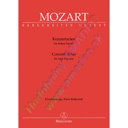 4699. W.A.Mozart : Concert Arias for high Soprano, Piano Reduction - Urtext (Bärenreiter)