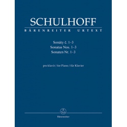 5921. E.Schulhoff : Sonatas for Piano no. Nos. 1-3, Urtext (Bärenreiter)