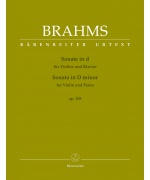 0907. J.Brahms : Sonata for Violin and Piano D minor op. 108 Urtext (Bärenreiter)