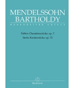 0104. F.Mendelssohn-Bartholdy : 7 Charakterstücke op.7, 6 Kinderstücke op.72, Urtex (Bärenreiter)