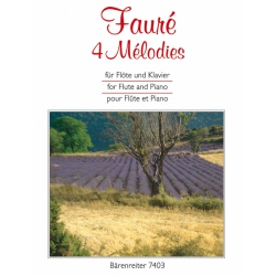 4340. G. Fauré : 4 mélodies for Flute and Piano
