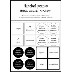 1151. Hudobné pexeso - Italské hudobné názvoslovie - 72 kartičiek pre zábavnú výučbu hudobnej náuky