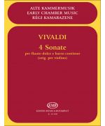 0749. A. Vivaldi : 4 Sonate per flauto dolce e basso continuo (orig. per violino)