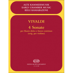 0749. A. Vivaldi : 4 Sonate per flauto dolce e basso continuo (orig. per violino)