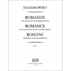 0416. P. I. Tchaikovsky : Romance for Violin with Piano Accompaniment Op. 5