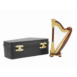 klikni pre zväčšenie 1658. Miniatúrna harfa v darčekovej krabičke
