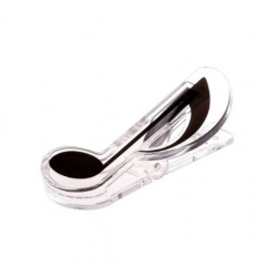 1676. Clip na noty tvar osminová nota čierny