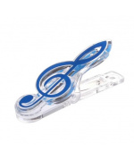 1688. Clip na noty tvar husľový kľúč - modrý