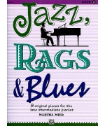 2122. M.Mier : Jazz, Rags & Blues Book 4 - 9 Original Pieces Intermediate Pianist (Alfred)