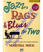 4841. M.Mier : Jazz,Rags & Blues for Two 6 Duets - Intermediate Pianist Book 1 (Alfred)