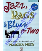 4842. M.Mier : Jazz,Rags & Blues for Two 6 Duets - Intermediate Pianist Book 2 (Alfred)