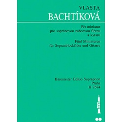 1380. V.Bachtíková : Pět miniatur pro sopránovou zobcovou flétnu a kytaru