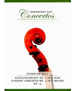 0939. F.Seitz : Student Concerto No.2 in G Major Op.13 - Violin, piano (Bärenreiter)