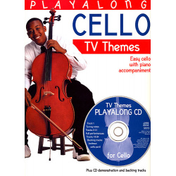 0431. Playlong Cello TV Themes - Easy Cello with Paino Accompaniment - Partiture & Parts + CD (Bosworth)