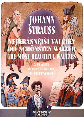 1384. J.Strauss : Nejkrásnější valčíky 2 flauti ( o oboi o viol) e chitarra