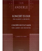 2720. J.Anderle : Koncert Es dur pro klarinet a orchestr - clarinetto e piano Amos Editio