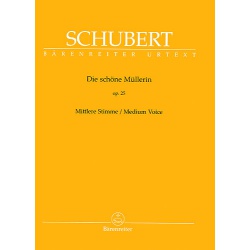 0643. F.Schubert : Die schöne Müllerin op.25, Medium Voice, Urtext (Bärenreiter)