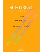 0693. F.Schubert : Lieder vol. 5, High Voice - Urtex (Bärenreiter)