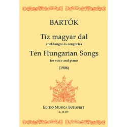 0680. B.Bartók : Ten Hungarian Songs for Voice and Piano (EMB)