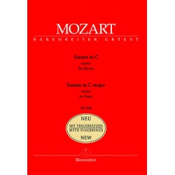 0164. W.A.Mozart : Sonata in C Major KV 545 - New with Fingerings - Urtext (Bärenreiter)