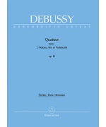 2414. C.Debussy : Quatuor Op.10 pour 2 Violons, Alto et Violoncelle (Bärenreiter)