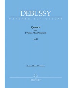 2414. C.Debussy : Quatuor Op.10 pour 2 Violons, Alto et Violoncelle (Bärenreiter)