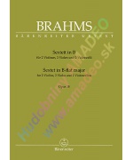 3436. J.Brahms : Sextet in B-Flat Major for 2 Violins, 2 Violas and 2 Violoncellos op.18, Urtext (Bärenreiter)