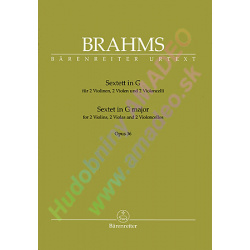 3437. J.Brahms : Sextet in G Major for 2 Violins, 2 Violas, 2 Violoncellos op.36 (Bärenreiter)