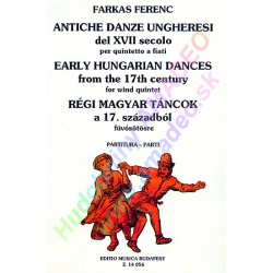 0791. F.Farkas: Early Hungarian Dances from the 17th Century for Wind Quintet, Score & parts (EMB)