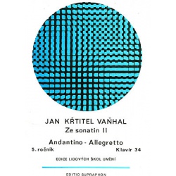 0174. J.K.Vaňhal : Ze sonatin II. Antantino -  Allegretto, klavír 5.ročník