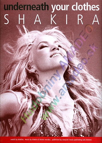 2055 Shakira Underneath Your Clothes Piano Chords Lyrics Music Sale Hudobniny Amadeo S R O