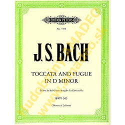 4749. J.S.Bach : Toccata and Fugue in D Minor for Solo Piano BWV 565 (Peters)